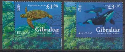 Gibraltar MiNr. 2155-2156 Europa 2024, Unterwasserfauna und -flora (2 Werte)