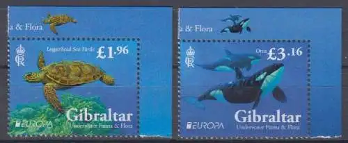 Gibraltar MiNr. 2155-2156 Europa 2024, Unterwasserfauna und -flora (2 Werte)