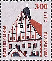 D,Bund Mi.Nr. 2141A Sehenswürdigk., Rathaus Grimma, gez. (300Pf/1,53€)