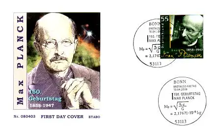 D,Bund Mi.Nr. 2658 Max Planck, Physiker, Nobelpreis (55)