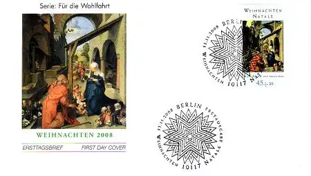 D,Bund Mi.Nr. 2703 Weihnachten, Geburt Christi, Altartafel Dürer (45+20)