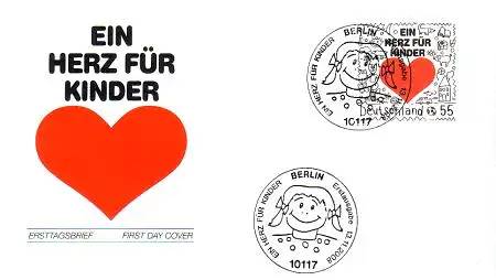 D,Bund Mi.Nr. 2706 Ein Herz für Kinder, Herz, Kinderzeichnungen (55)