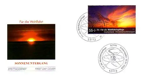 D,Bund Mi.Nr. 2708 Wohlfahrt Himmelserscheinungen, Sonnenuntergang (55+25)