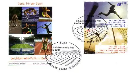 D,Bund Mi.Nr. S 57 Sporthilfe, Leichtathletik-WM Berlin (2727+2729)