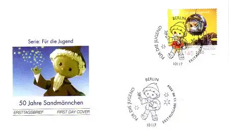 D,Bund Mi.Nr. 2751 Fernsehsendung Unser Sandmännchen, Planet Gugel (145+55)