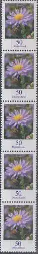 D,Bund Mi.Nr. 2463 Freim. Blumen, Aster (50), Fünferstreifen