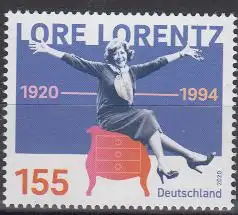 D,Bund Mi.Nr. 3565, 100. Geb. Lore Lorentz (155)