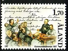 Aland Mi.Nr. 25 70 J. Gemeindeversammlung von 1917 (1.70M)