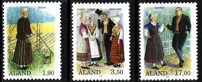 Aland Mi.Nr. 72-74 Volkstrachten (3 Werte)