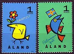 Aland Mi.Nr. 107-108 Grußmarken (2 Werte)