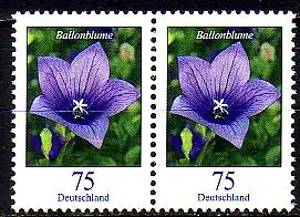 D,Bund Mi.Nr. 2835 Paar Freim. Blumen, Ballonblume, waager. Paar (2 x 75)