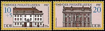 D,DDR Mi.Nr. 3118-19 Tag der Philatelisten (2 Werte)
