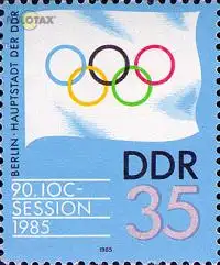 D,DDR Mi.Nr. 2949 Session des IOC, Berlin, Olympiaflagge (35)