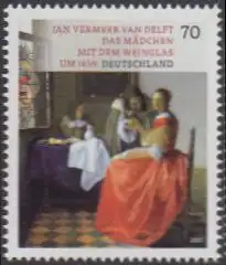 D,Bund MiNr. 3274 Schätze a.dt.Museen, Gemälde Mädchen m.Weinglas, Vermeer (70)