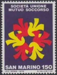 San Marino Mi.Nr. 1121 100Jahre Versicherungsgenossenschaft SUMS, Tauben (150)