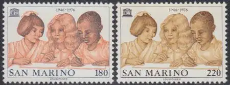 San Marino Mi.Nr. 1123-24 30Jahre UNESCO, Schreibende Kinder (2 Werte)