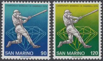 San Marino Mi.Nr. 1154-55 Baseball-WM (2 Werte)