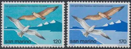 San Marino Mi.Nr. 1158-59 Int.Briefmarkenausstellung, Möwen (2 Werte)