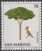 San Marino Mi.Nr. 1192 Umweltschutz, Pinie, Wiedehopf (70)