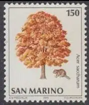 San Marino Mi.Nr. 1196 Umweltschutz, Ahorn, Biber (150)