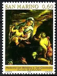 San Marino Mi.Nr. 2333 da Ponte: Madonna mit Kind, hl. Johannes v. Jacopo (0,60)