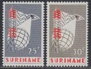 Surinam Mi.Nr. 505-06 Inbetriebnahme des Fernsehens (2 Werte)