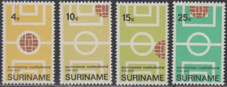 Surinam Mi.Nr. 584-87 50Jahre Fußballverband Surinam (4 Werte)