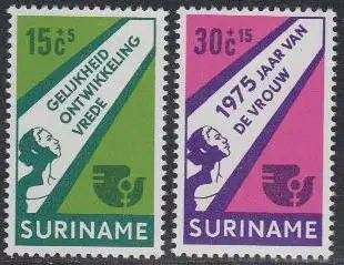 Surinam Mi.Nr. 693-94 Int. Jahr der Frau (2 Werte)