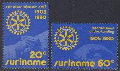 Surinam Mi.Nr. 894-95 75Jahre Rotary International (2 Werte)