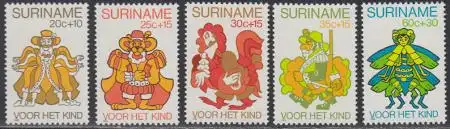 Surinam Mi.Nr. 918-22 Voor het Kind, Anansi und seine Gläubiger (5 Werte)