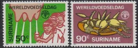 Surinam Mi.Nr. 1106-07 Welternährungstag (2 Werte)