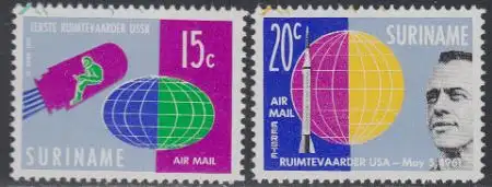 Surinam Mi.Nr. 406-07 Bemannte Weltraumfahrt (2 Werte)