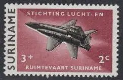 Surinam Mi.Nr. 441 Luft- und Weltraumfahrt, Flugzeug X-15 (3+2)