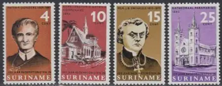 Surinam Mi.Nr. 494-97 100J. Redemptoristen in Surinam (4 Werte)