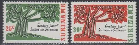 Surinam Mi.Nr. 503-04 100J. Staaten von Surinam, Baum (2 Werte)