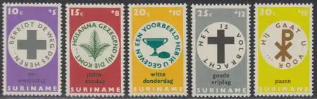 Surinam Mi.Nr. 533-37 Ostern (5 Werte)