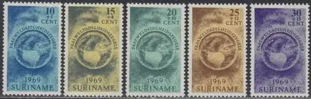 Surinam Mi.Nr. 553-57 Ostern, Erdkugel (5 Werte)