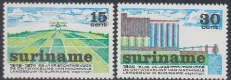 Surinam Mi.Nr. 673-74 Mechanisierung der Landwirtschaft (2 Werte)