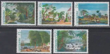 Surinam Mi.Nr. 957-61 Gemälde (5 Werte)