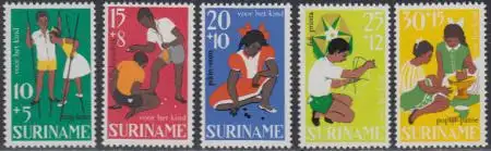 Surinam Mi.Nr. 528-32 Voor het Kind, Kinderspiele (5 Werte)