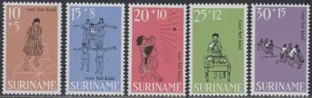 Surinam Mi.Nr. 548-52 Voor het Kind, Kinderspiele (5 Werte)