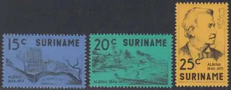 Surinam Mi.Nr. 613-15 125Jahre Albina-Stiftung (3 Werte)