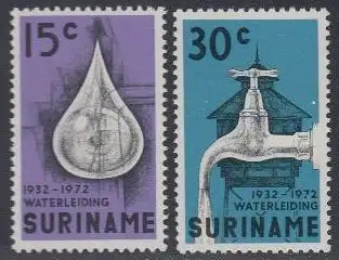 Surinam Mi.Nr. 616-17 40J. Wasserwerke (2 Werte)