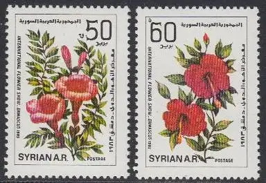 Syrien Mi.Nr. 1590-91 Int. Blumenschau Damaskus (2 Werte)