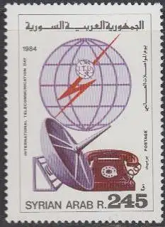 Syrien Mi.Nr. 1600 Weltfernmeldetag, Antenne, Telefon (245)