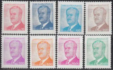 Syrien Mi.Nr. 1633-40x Freim. Präsident Assad (8 Werte)