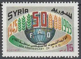 Syrien Mi.Nr. 1938 50 Jahre Welternährungsorganisation FAO, Globus (15)