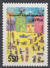 Syrien Mi.Nr. 1768 Palästinenseraufstand (Intifada) Kinderzeichg. Soldaten (550)