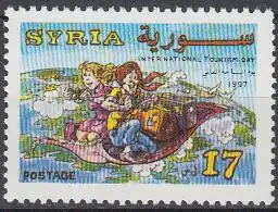 Syrien Mi.Nr. 2002 Int. Tourismustag, Paar auf fliegendem Teppich, Erdkugel (17)