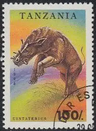 Tansania Mi.Nr. 1769 Prähistorische Tiere, Uintatherius (100)